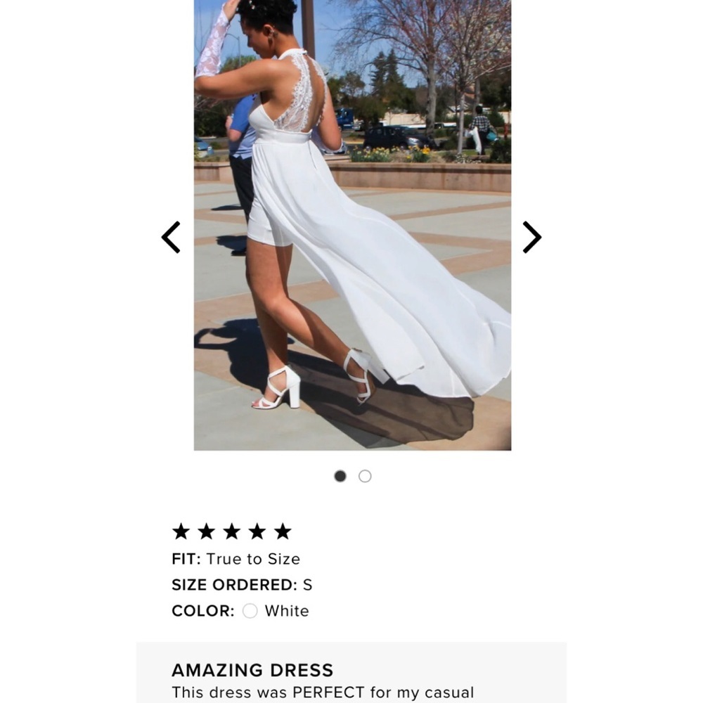 Lulu “Angel Kisses” Lace Backless Halter MaxiDress - Picture 9 of 13